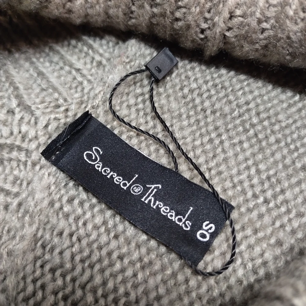 Seared Threads Women's Gray Cowl Neck Sweater Dress Size OS NWOT